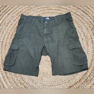 The North Face Sightseer Cargo Shorts Mens 40 Green Ripstop 6 Pocket Mid Rise